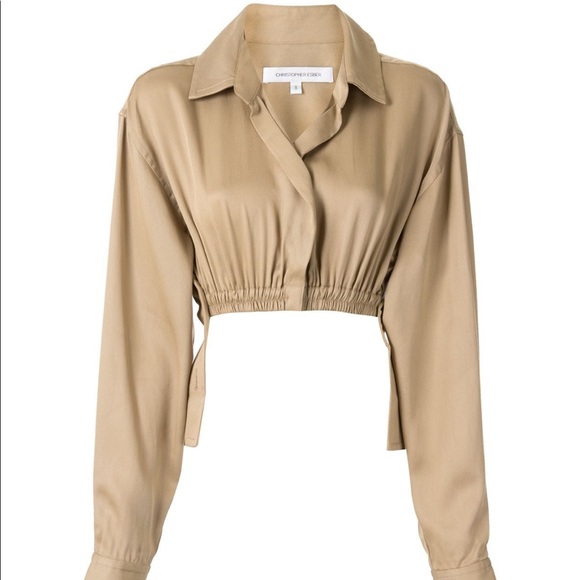 CHRISTOPHER ESBER OVERSIZED CROPPED RUCHED SHIRT, AUS/8 US/4 NWT!! - Picture 2 of 7